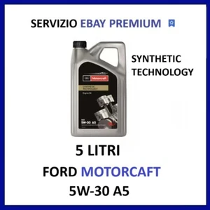 Ford 5W30 motorcraft 5 LITRI ACEA A1 B1 A5 B5 (5W-30) BEST PRICE !! - Foto 1 di 1