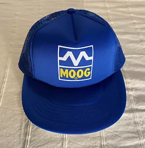 Moog Auto Parts Hat Blue Mesh Snapback Adjustable Trucker Cap Vintage NOS Hat - Picture 1 of 8
