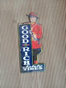 PORCELAIN GOODRICH ENAMEL SIGN 10X4 INCHES - Picture 1 of 2