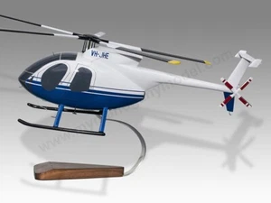 Helicóptero de madera de escritorio McDonnell Douglas MD500E nuevo modelo pequeña escala 1/32 - Imagen 1 de 12