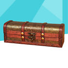  Drewniane skrzynie na skarby Drewniane pudełka Dekoracja Pojemniki do przechowywania Pirat