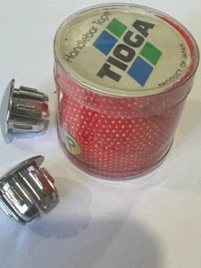 ! VINTAGE OLD SCHOOL NOS RED DOT TIOGA CHOTH HANDLEBAR TAPE SEALED NOS W PLUGS - Picture 1 of 2