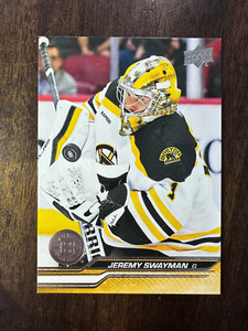 2023-24 Upper Deck Hockey Series 1 Card #15 Jeremy Swayman Boston Bruins