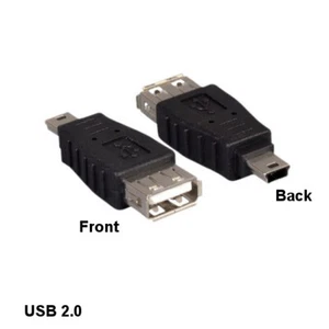 Kentek USB 2.0 Type A Female to Mini B 5 Pin Male Converter Printer Mouse PC HDD - Picture 1 of 1