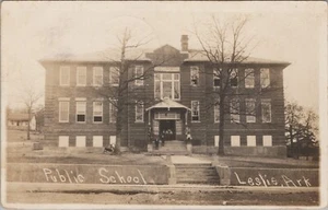 RPPC Arkansas AR Leslie Public School 1912 - Picture 1 of 2