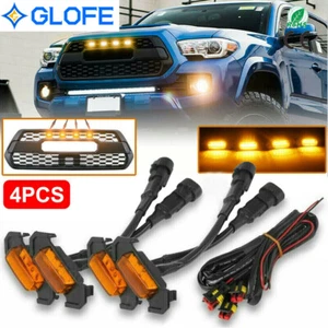 4x For Toyota RAV4 2019-2023 Front Grille LED Light Raptor Style Grill Cover Kit - Picture 1 of 12