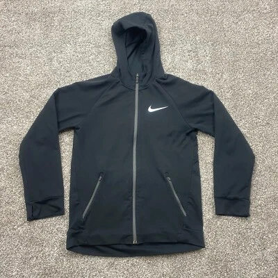 nike jacket womens S fullzip pockets preppy gym athletic Minimalist black - Image 1 of 4