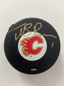 Roman Turek Signed Calgary Flames Puck W/COA - Picture 1 of 3