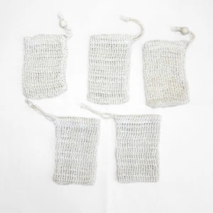 5 Pcs Natural Sisal Soap Bag Exfoliating Soap Saver Pouch Holder Soft for Skin - Picture 1 of 3