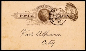 United States Scott UX9 Postcard (August 12,1890) Used F M - Picture 1 of 2