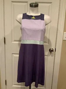 Adidas Tennis Heat Ready Rdy Purple Racerback Athletic Dress, Size L - Picture 1 of 8