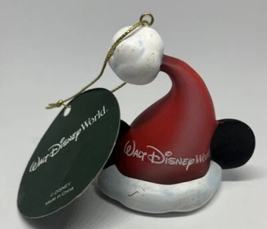 Disney World Mickey’s Santa Hat Light Cover Christmas Ornament VTG w/ Tags - Picture 1 of 6
