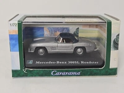 CARARAMA 1/72 MERCEDES BENZ 300SL ROADSTER SILVER OO MODEL RAILWAY SCALE CAR - Image 1 of 2