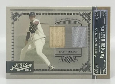 CURT SCHILLING 2005 Playoff Prime Cuts  [63] #ed 50/50 - Game Used 2 Pieces - Image 1 of 4
