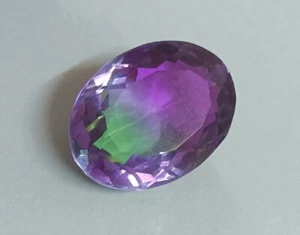 20.95 CT Wonderful Multi-color Oval Cut Shape Doublet Tourmaline Loose Gemstones - Picture 1 of 5