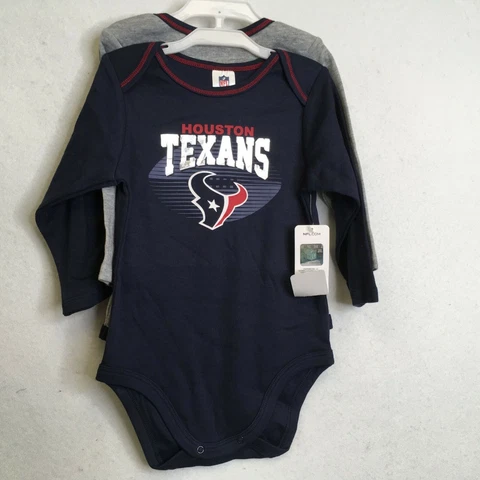 NFL Baby Boys Size 18M Houston Texans Long Sleeve One Piece Pajama 2 Pack NWT Cover