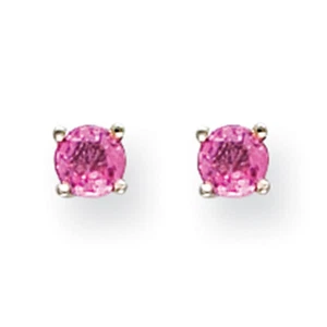 14k White Gold Pink Sapphire Earrings XE71WSP-B - Picture 1 of 1