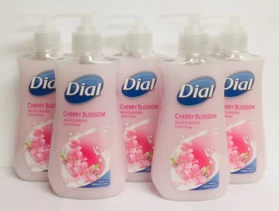 5 Bottles Dial Cherry Blossom Moisturizing Hand Soap 7.5 fl oz Each - Image 1 of 2