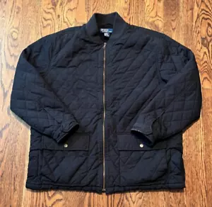 Vintage Polo Jacke groß Ralph Lauren gesteppt Bomber schwarz - Bild 1 von 3