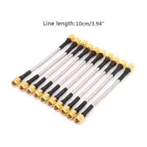 10 sztuk wtyczki SMA na wtyczkę SMA RG402 kabel pigtail 10cm złącze półsztywne koncentryczne - Zdjęcie 1 z 8