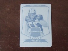 2009 BOWMAN STERLING FOOTBALL JAKE LONG CYAN PRINTING PLATE 1/1 NM-MT