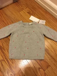 Dave & Bella Baby Girl Grey Polka Dot Top Tee w/ Sparkly Flowers NOW 30% OFF - Picture 1 of 5