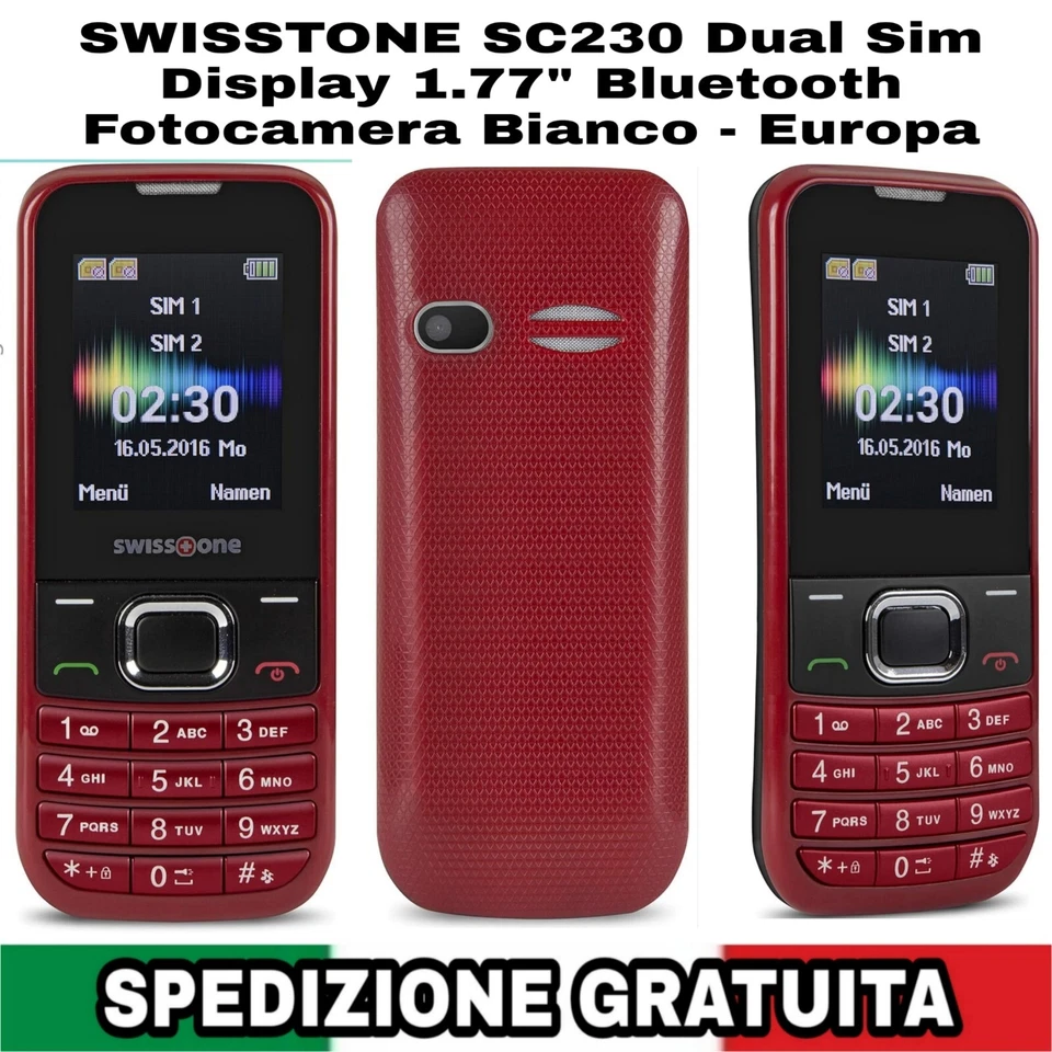 Telefono Dual Sim Display 1.77" Bluetooth Cellulare Con Fotocamera, Vivavoce  - Immagine 1 di 4