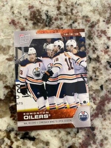 2019 TOPPS NOW NHL STICKER WEEK 2 EDMONTON OILERS #16 RECORD 5 COMEBACK WINS - Picture 1 of 1