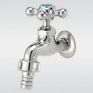 Deck mounted Outdoor Garden sink faurome finish cross handle coupling Bath blue - Picture 1 of 1