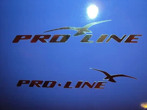 Juego de 2 CALCOMANÍAS DE BARCO PROLINE cromo vinilo marino 50 pulgadas pegatinas de línea profesional - Imagen 1 de 1