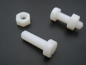 Viti Nylon Testa Cilindrica Piatta con M8x50mm + Suono Dado (Set di 10 Pezzi) - Photo 1/1