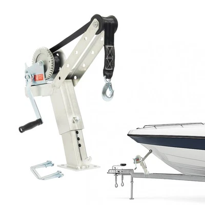 Soporte de cabrestante ajustable con rodillo de cabrestante de 1400 lb para pieza de remolque de barco Foto 1 de 4