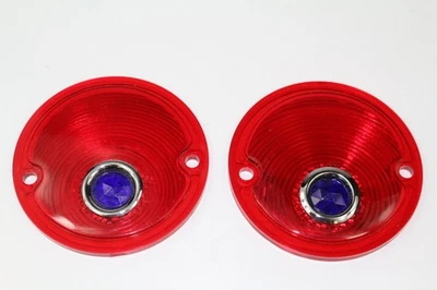 Chevy Chevrolet GMC 1955-56 Stepside camioneta pickup lentes de luz trasera con punto azul Pr Foto 1 de 2