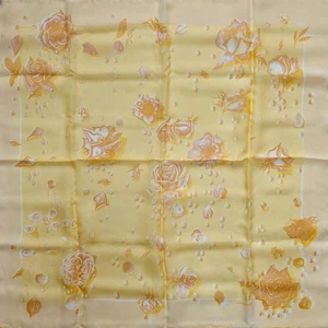Hermes Carre 70 LA ROSEE Rose Drop Muslin Silk Scarf Used - Picture 1 of 7