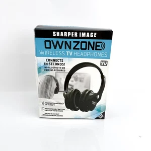Sharper Image OwnZone Wireless TV Headphones, Black, No Wifi/Internet Required - Picture 1 of 7