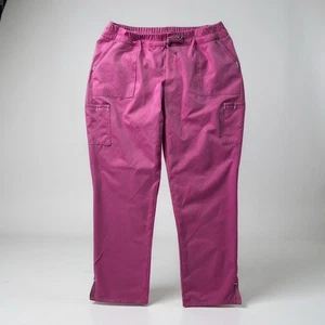 Pantalones Médicos ScrubStar Cintura Elástica Corbata Vino #93643 Uniforme Talla 2XL Ropa de Trabajo - Imagen 1 de 7