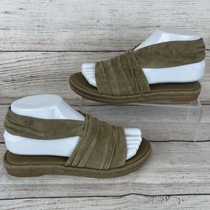Tory Burch Damen Wildleder Slingback Espadrilles Größe 5 dunkelbraun - Bild 1 von 9