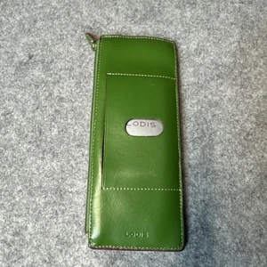 Lodis Kreditkarten Geldbörse Damen Brieftasche Grün Silber Echtleder - Bild 1 von 5