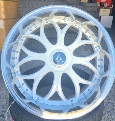 24" Artis Forged Radon Set (4) Staggered Wheels 6" Lip +4.5" 🔥 24X10+11 5X115 ✅ - Image 1 of 4