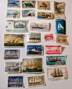 Ships +Boats- 23 fine mint+used multi national collection postage stamps set#10 - Picture 1 of 1