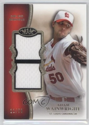 2012 Topps Tier One Top Shelf Relics Dual /50 Adam Wainwright #TSDR-AW - Image 1 of 2
