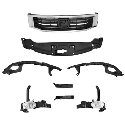 8PCS For Honda ACCORD 4D 2008-2010 Chrome Bumper Grille Fog light Radiator Cover - Изображение 1 из 4
