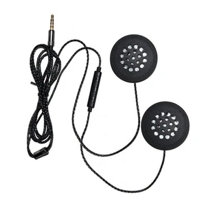 Schiedsrichter Kopfhörer Ohrhörer 3,5 mm schwarz Kopfhörer Lautsprecher Helm - Afbeelding 1 van 11