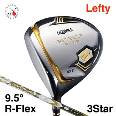 HONMA Beres S-06 Driver Lefty 9.5° R-Flex ARMRQ X 47 3Star Graphite Shaft 3S - Image 1 of 4