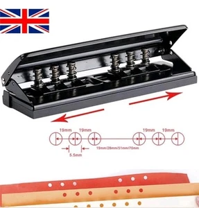 Paper Filofax Punch 6-Hole A4 A5 A6 Adjustable Metal Organiser Hole Puncher φ5mm - Picture 1 of 6
