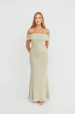 Maxi Vestido Monroe Worth Collective Para Mujer Elástico Sin Mangas - Talla S, Beige Foto 1 de 4