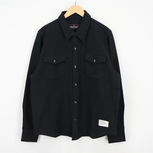 NWOT American Giant Unisex Redwood Fleece Overshirt Shacket Black Size Large  - Picture 1 of 8