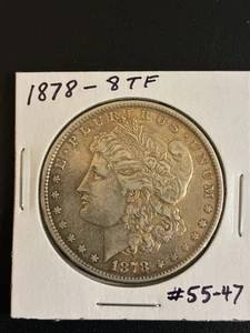 1878 Morgan Silber Dollar 8TF 8 Schwanzfedern schöne Tönung - Bild 1 von 4
