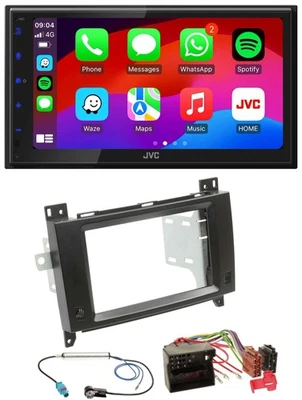 JVC Bluetooth 2DIN MP3 DAB USB Autoradio für Mercedes Viano Vito 06-14 schwarz - Bild 1 von 4