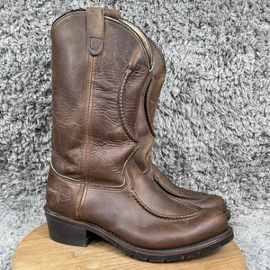 Stivali western Double-H cowboy pelle uomo 9,5 D lavoro marrone aeroglide USA 1600 - Foto 1 di 10